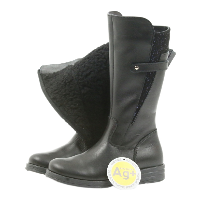 Ren But schwarze lange Stiefel 4371 marineblau 5