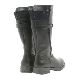 Ren But schwarze lange Stiefel 4371 navy blau 4