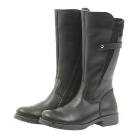Ren But schwarze lange Stiefel 4371 marineblau 3