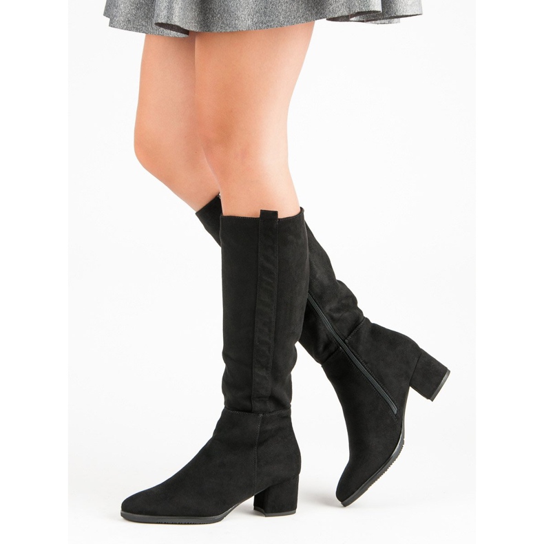 Filippo Klassische Wildlederstiefel schwarz 2