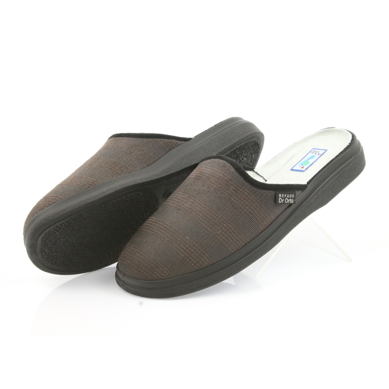 Befado Herrenschuhe Hausschuhe Gesundheit Hausschuhe 125m012 schwarz braun 4