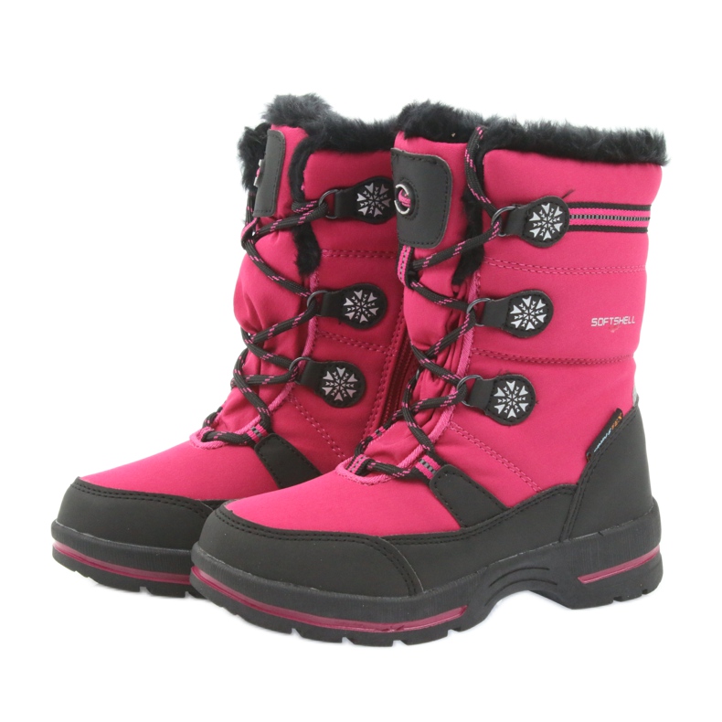 American Club Amerikanische Winterstiefel mit 702SB Membran schwarz rosa 3