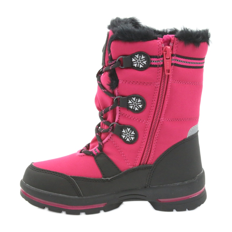 American Club Amerikanische Winterstiefel mit 702SB Membran schwarz rosa 2