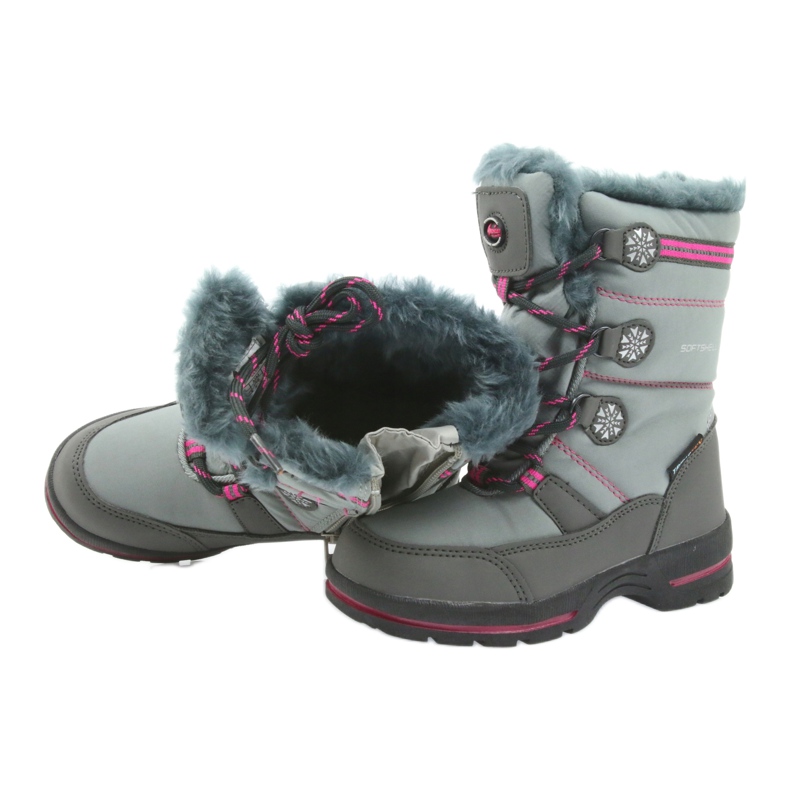 American Club Amerikanische Winterstiefel mit 702SB Membran grau rosa 4