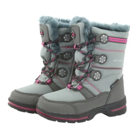 American Club Amerikanische Winterstiefel mit 702SB Membran grau rosa 3
