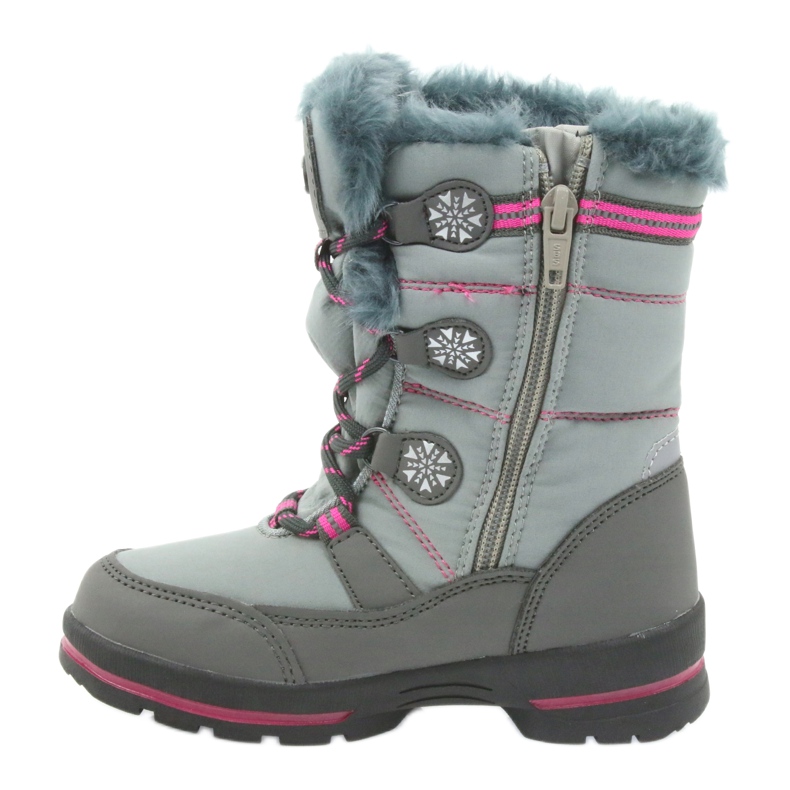 American Club Amerikanische Winterstiefel mit 702SB Membran grau rosa 2