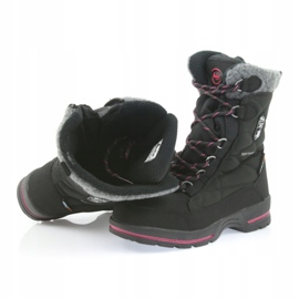 American Club Schwarze Softshell-Schneestiefel mit amerikanischer SN19/20-Membran rosa grau 4