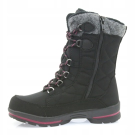 American Club Schwarze Softshell-Schneestiefel mit amerikanischer SN19/20-Membran rosa grau 2