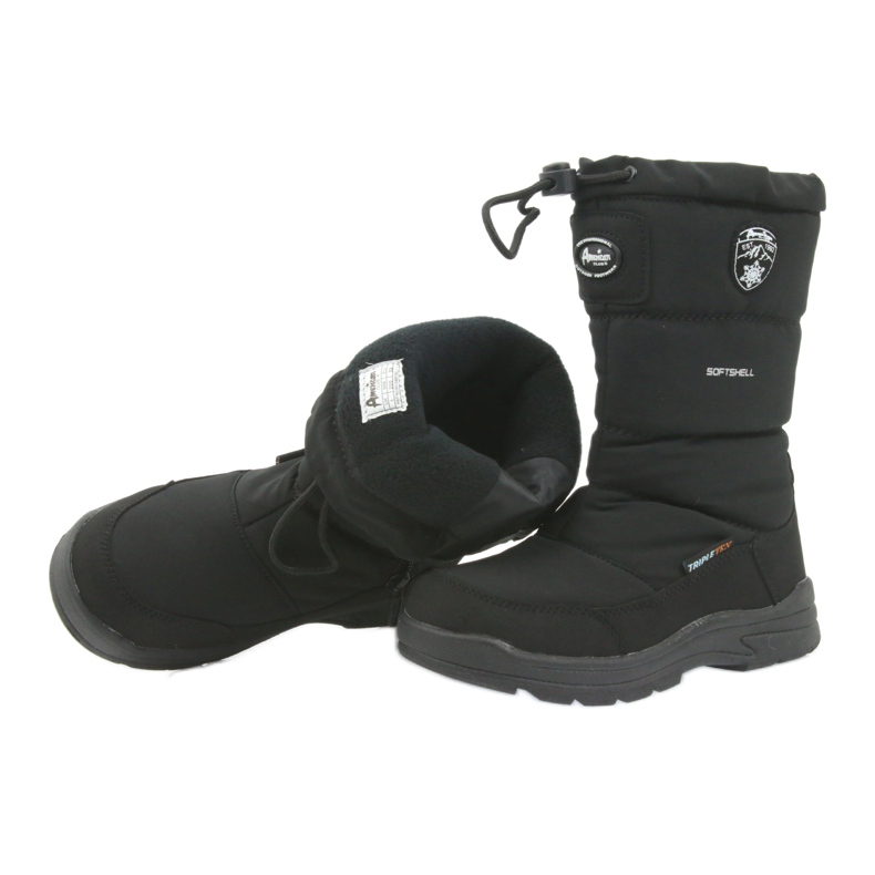 American Club American 801SB schwarze Schneestiefel mit Membran 4