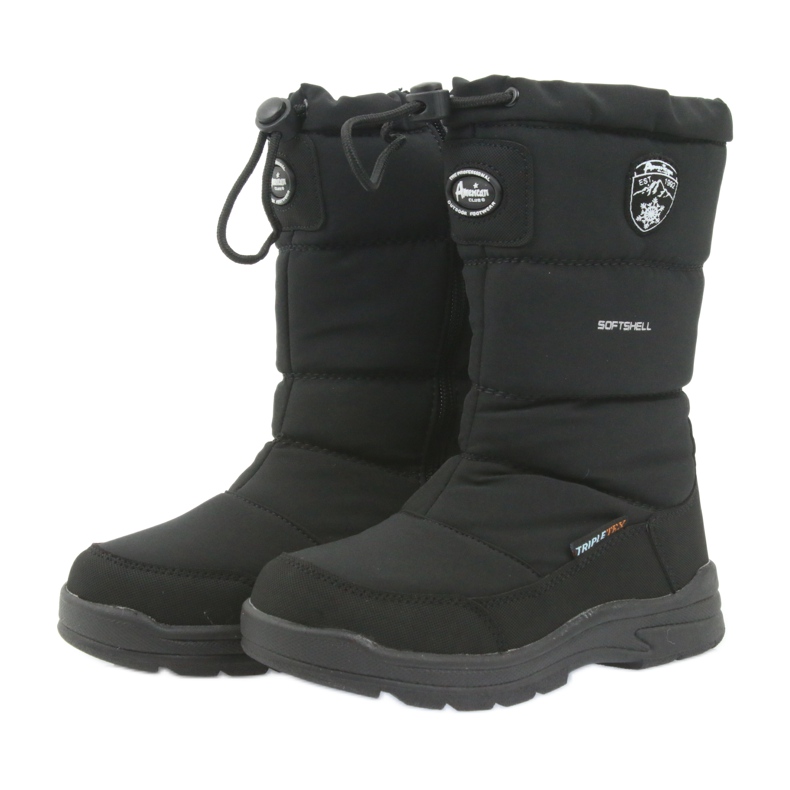 American Club American 801SB schwarze Schneestiefel mit Membran 3