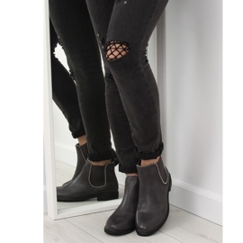 Graue Chelsea Boots für Damen 1003-PA Grau 1