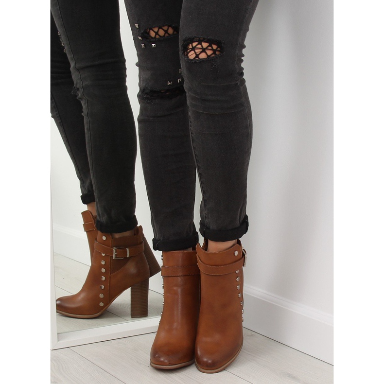 Stiefel mit hohen Absätzen camel 88073 braun 1