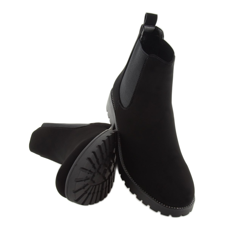 Schwarze Chelsea-Boots für Damen SP16 Schwarz 1