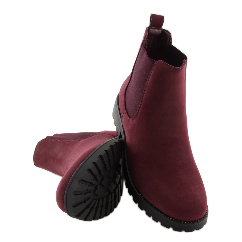 Kastanienbraune Damenstiefel SP16 WINE-RED rot 1