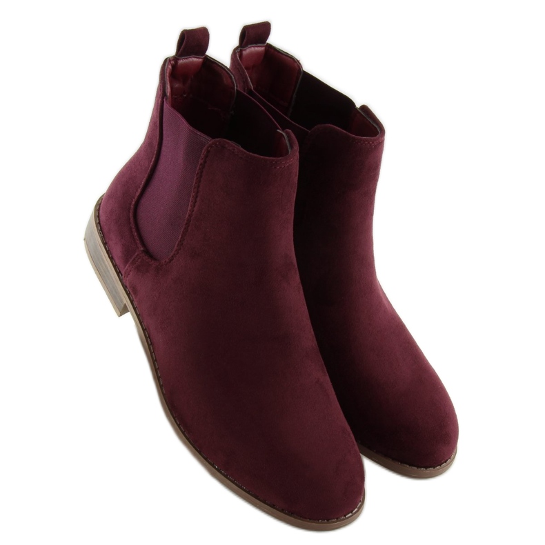 Damen Chelsea Boots LJ111 roso . kastanienbraun rot 2