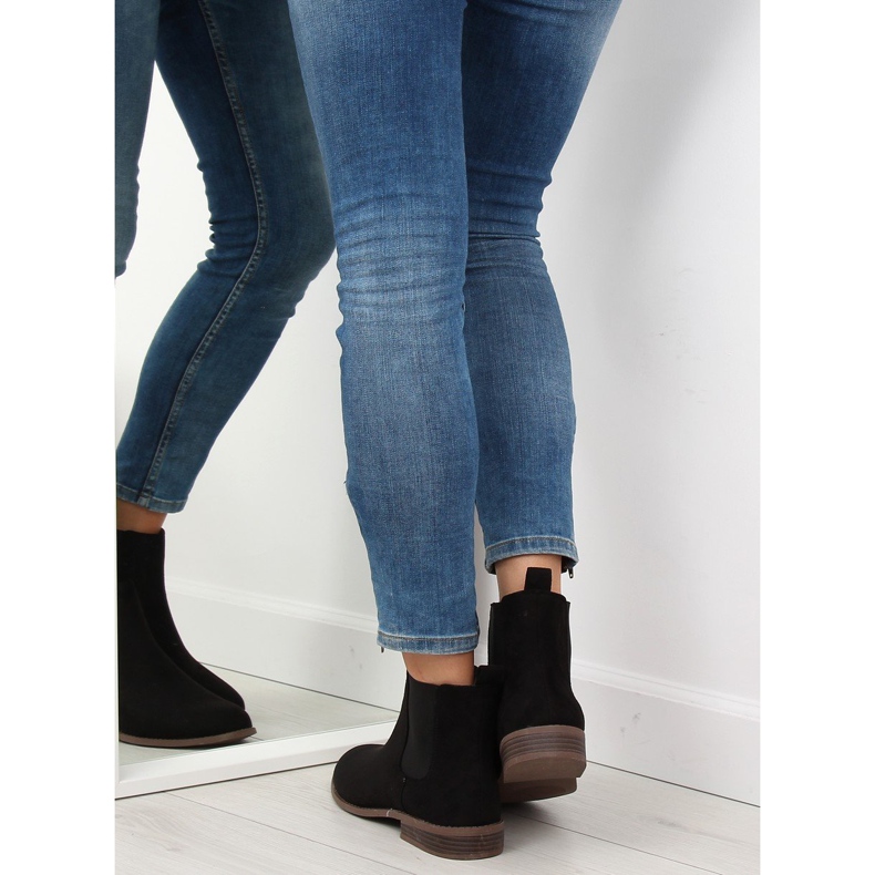 Schwarze Chelsea-Boots für Damen LJ111 Nero 1