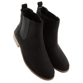 Schwarze Chelsea-Boots für Damen LJ111 Nero 2
