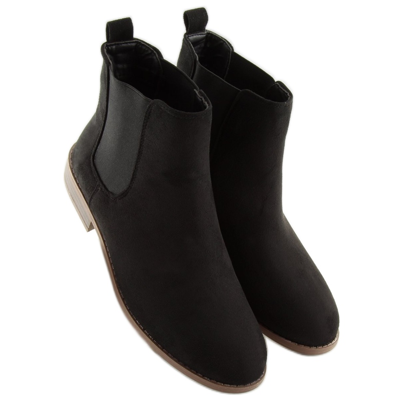 Schwarze Chelsea-Boots für Damen LJ111 Nero 2