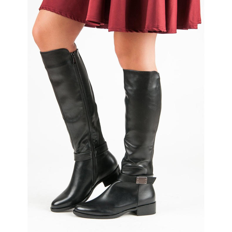 Schwarze VINCEZA Stiefel 2