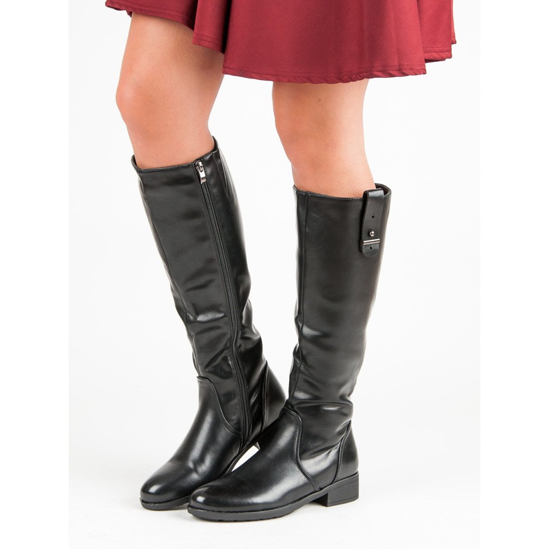 Filippo Klassische flache Stiefel schwarz 1