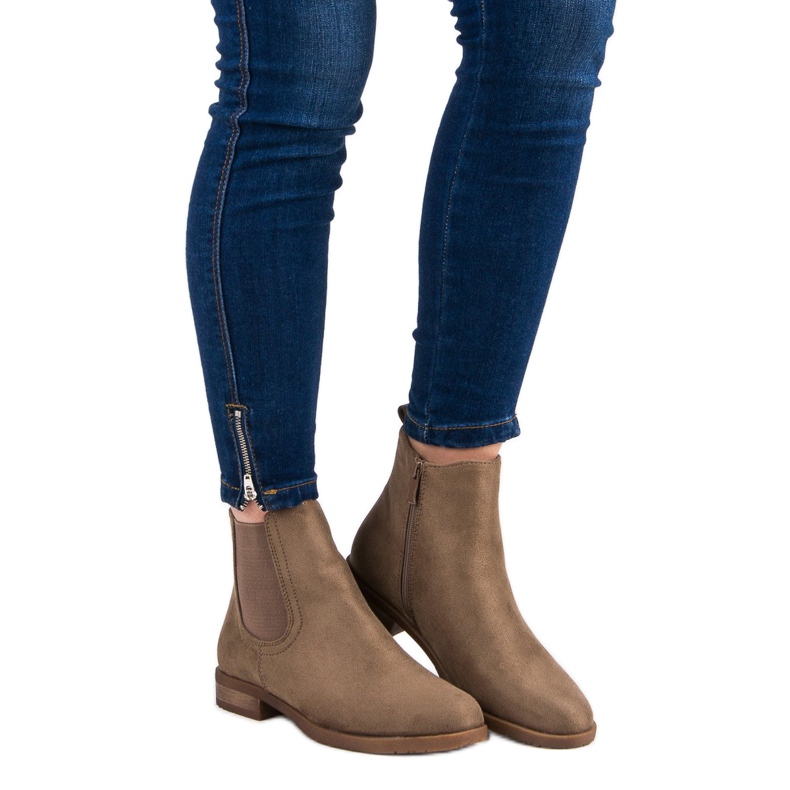 Chelsea-Stiefel aus Wildleder braun 1