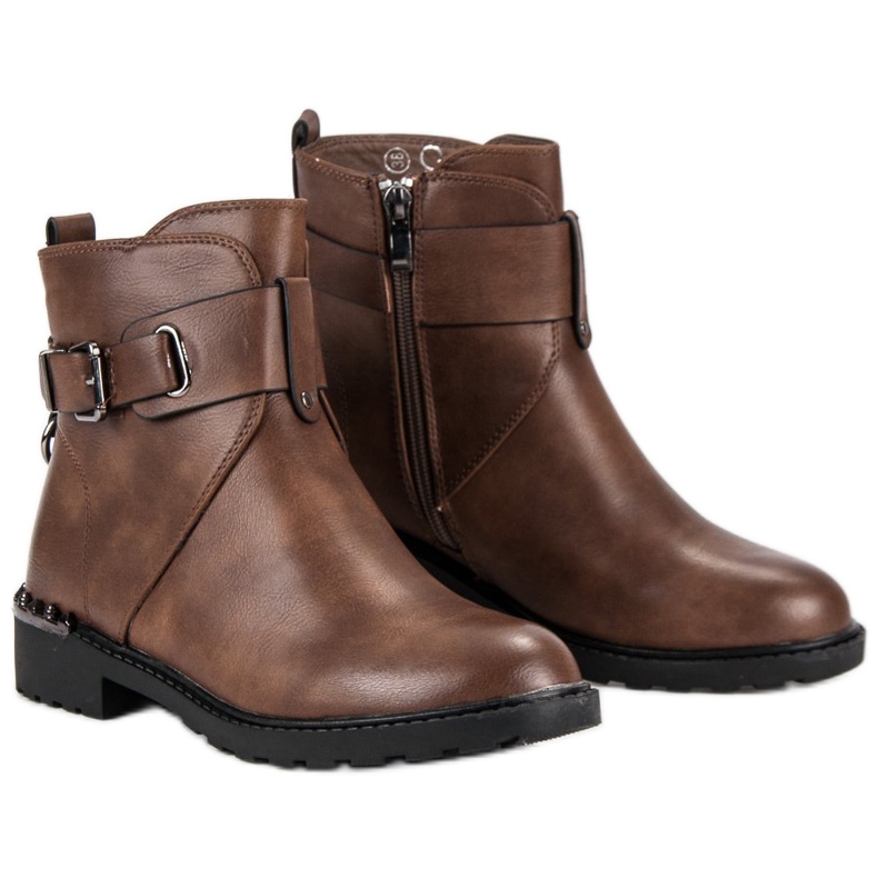 Groto Gogo Bequeme Arbeiterstiefel braun 1