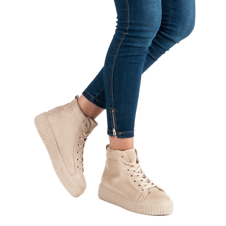 Wilady Sneakers über dem Knöchel braun 2