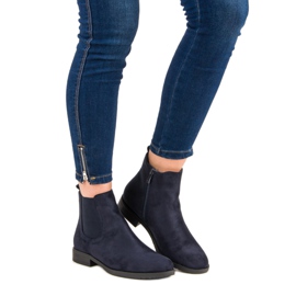 Chelsea-Stiefel aus Wildleder blau 2