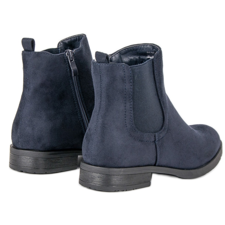 Chelsea-Stiefel aus Wildleder blau 1