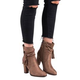 Super Mode Elegante Stiefel auf der Post braun 1