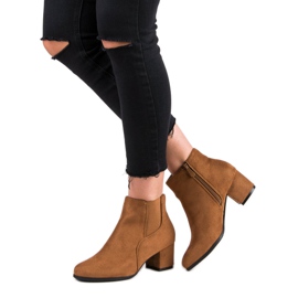 Nio Nio Chelsea-Boots aus Wildleder mit hohen Absätzen braun 2