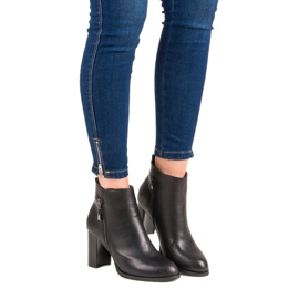 Super Mode Schwarze Stiefel mit hohen Absätzen 1