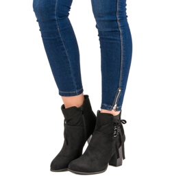 Super Mode Schwarze Stiefeletten am Pfosten 1