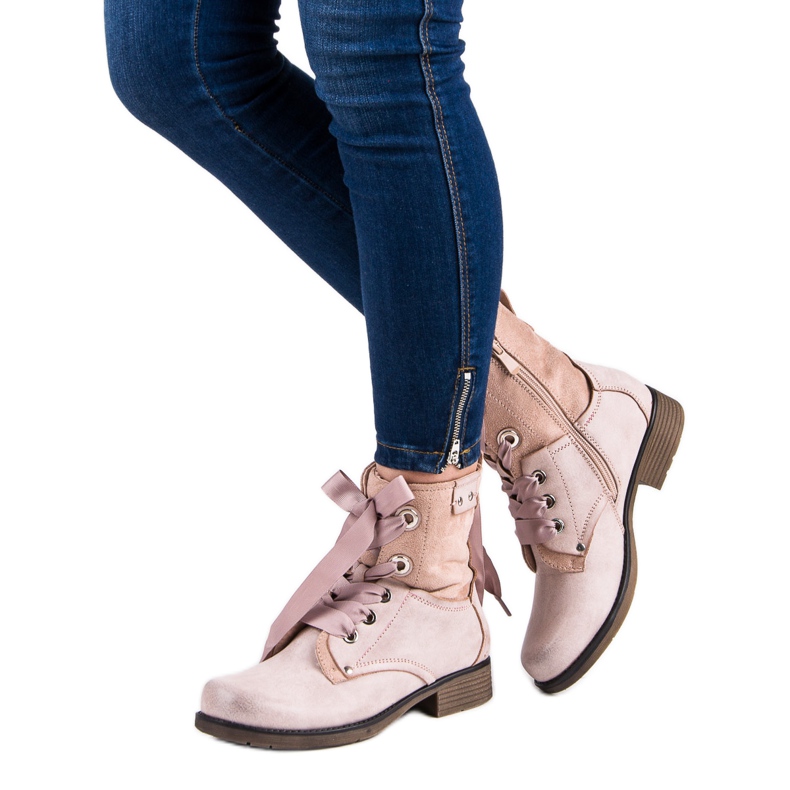 Bestelle Puderbeutel aus Wildleder mehrfarbig rosa 2