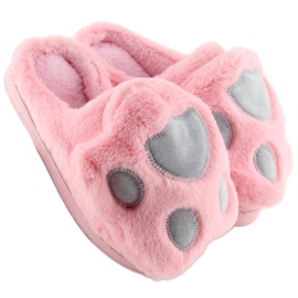 Damenhausschuhe rosa und grau DD93 W.PINK 1