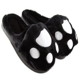 Schwarze Damen Hausschuhe DD93 Schwarz 1