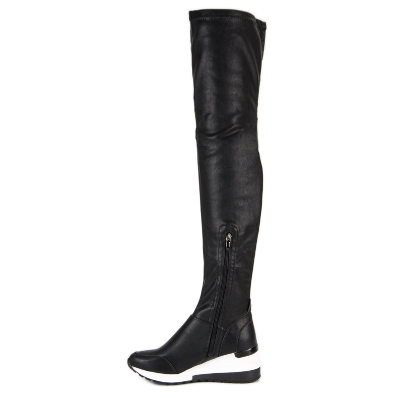 SDS Sportliche Keilstiefel schwarz 1