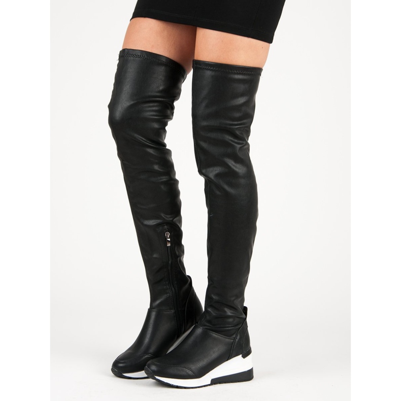 SDS Sportliche Keilstiefel schwarz 2