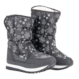 Warme Winter-Schneestiefel schwarz 2