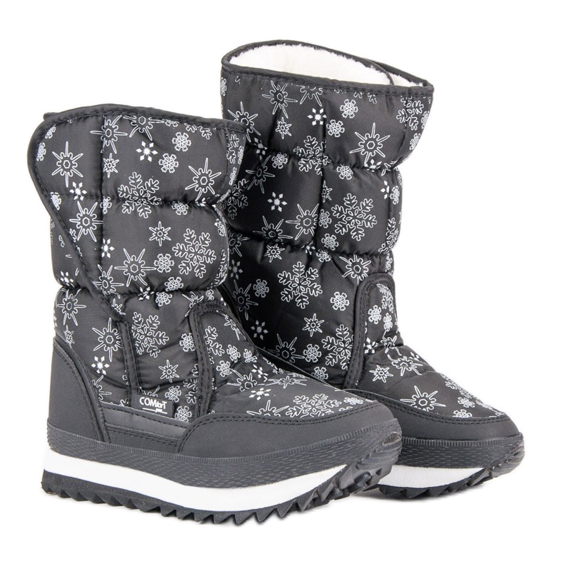 Warme Winter-Schneestiefel schwarz 2