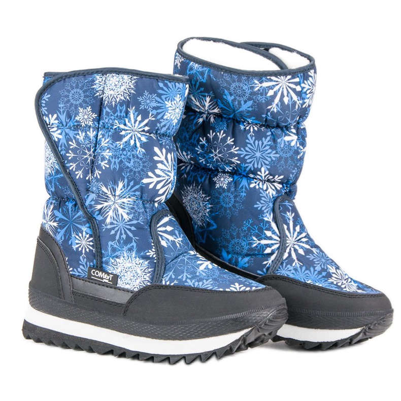Warme Winter-Schneestiefel blau 1