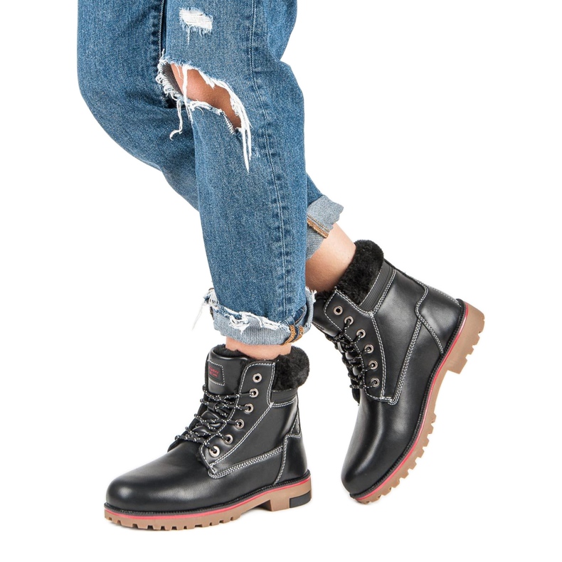 Arrigo Bello Warme Winter-Trapper schwarz 2