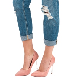 Seastar Pumps aus puderfarbenem Wildleder rosa 1