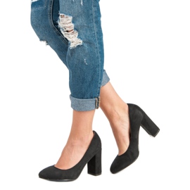 Seastar Wildlederpumps an der Säule schwarz 1