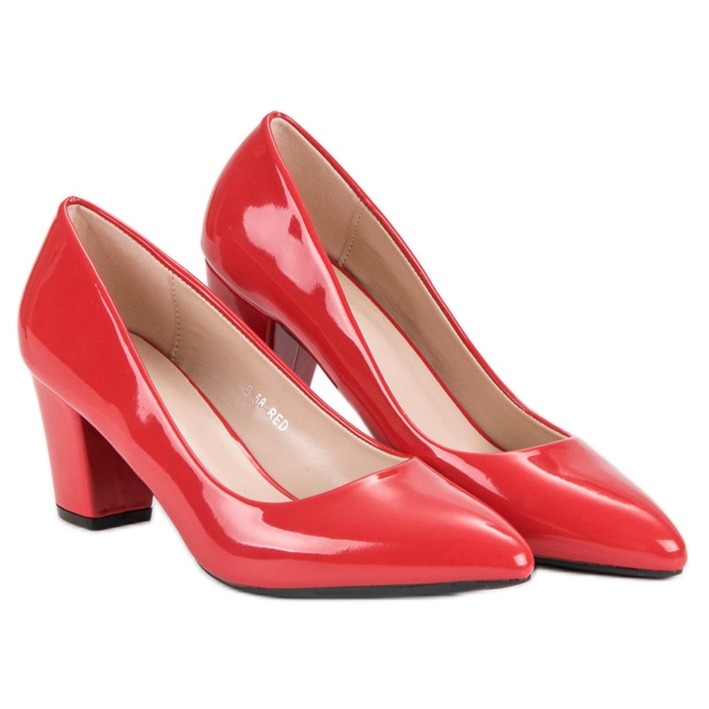 Klassische Lackpumps rot 1