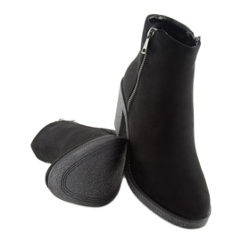 Schwarze Stiefel mit weitem Absatz 2013 Schwarz 1