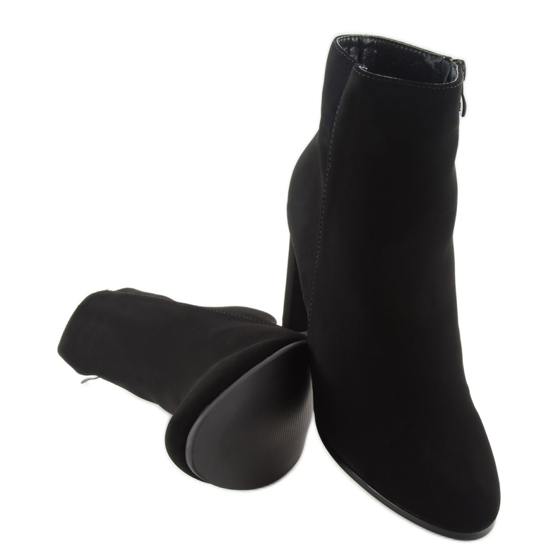 Schwarze Stiefel mit hohen Absätzen 266-10 Schwarz 1