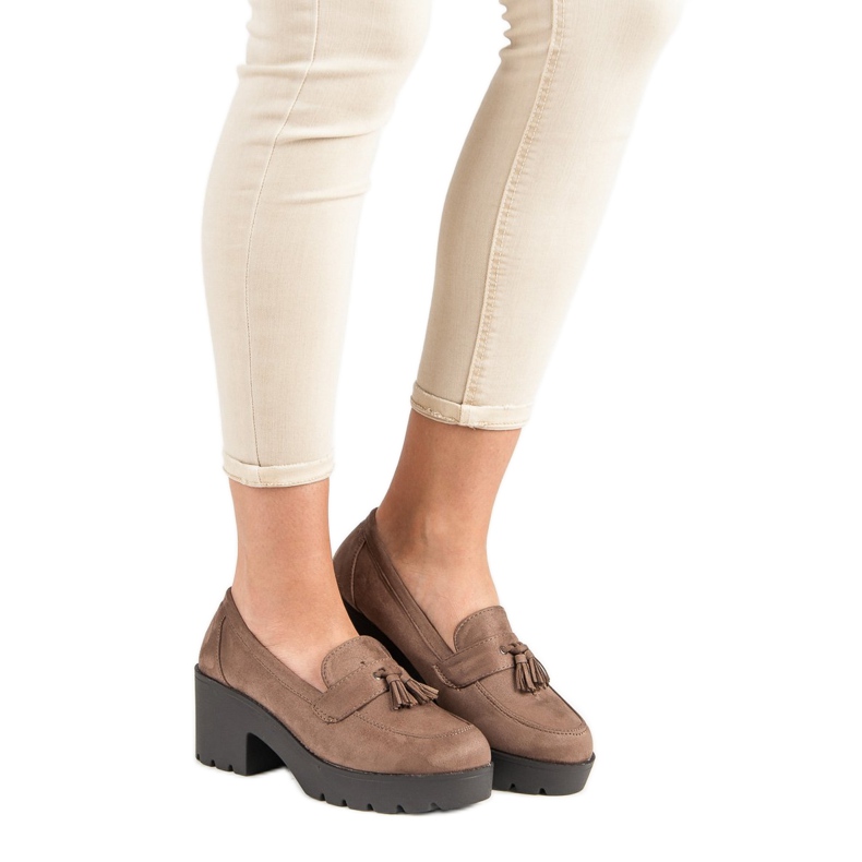 Ch. Creation Stylische Mokassinschuhe braun 2