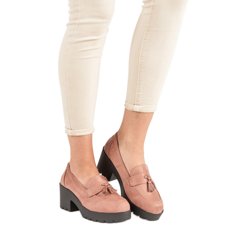 Ch. Creation Stylische Mokassinschuhe rosa 2