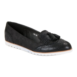Super Me Stylische Loafer schwarz 1